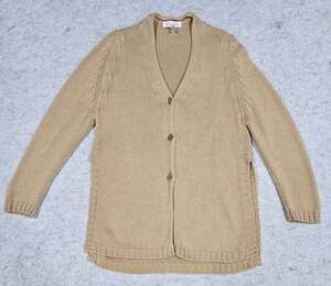 Escada Cashmere Silk Sweater Cardigan Split Side Ribbed Hem New Sz 38 M/L